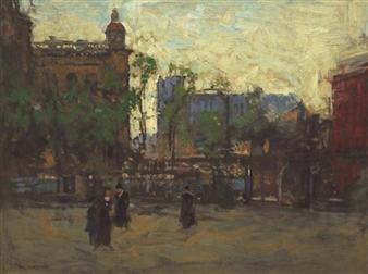 ''Early Evening, Madison Square'' - Paul Cornoyer
