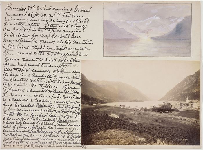 Queen Alexandra, Norwegian Cruise Album - Odda on Hardanger Fjord in Norway, and crew members, 1893. © Royal Collection Enterprises Limited 2024 | Royal Collection Trust