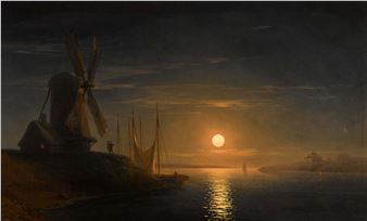 Moonlight over the Dnieper - Ivan Aivazovsky