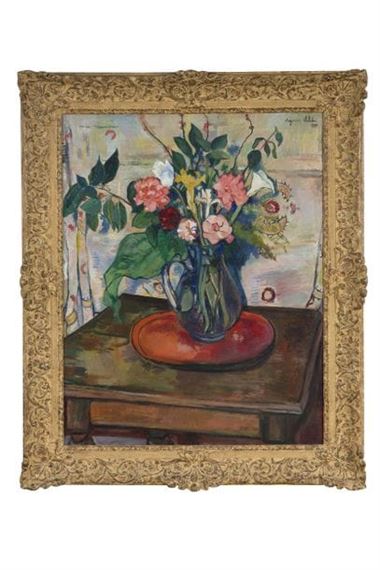 Bouquet of flowers on a table - Suzanne Valadon